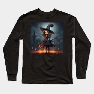 Happy halloween witch Long Sleeve T-Shirt